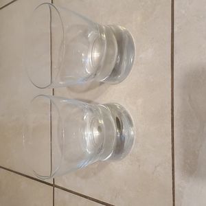 Set of 2 Vintage Old Fashioned Whiskey Glasses